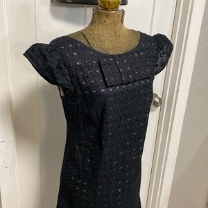 JULIE HAUS BLACK EYELET MINI DRESS SIZE 6